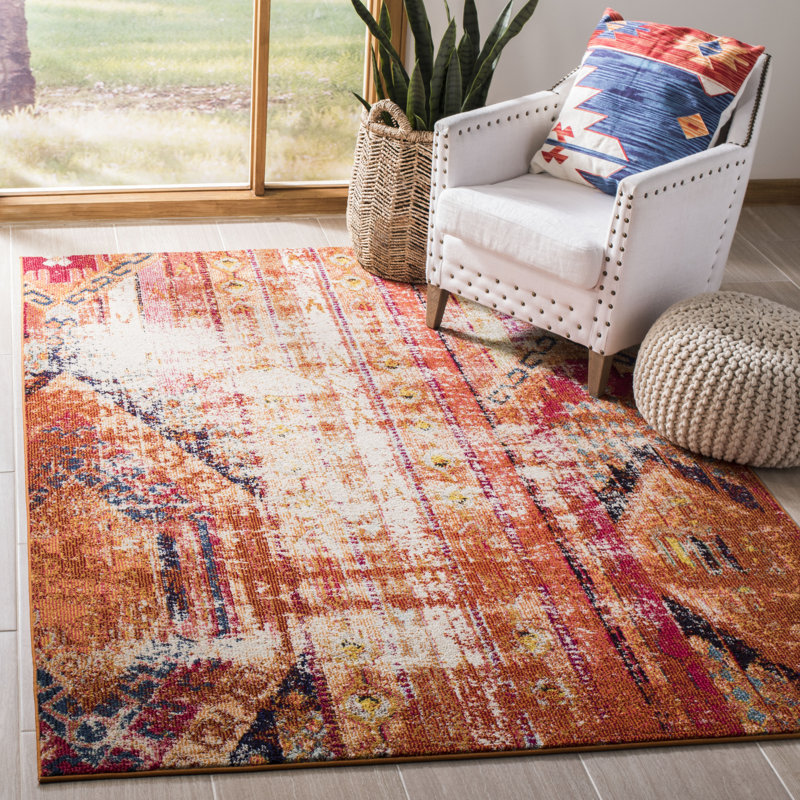 Tapis orange Hertzler, Rectangle 9 pi x 12 pi