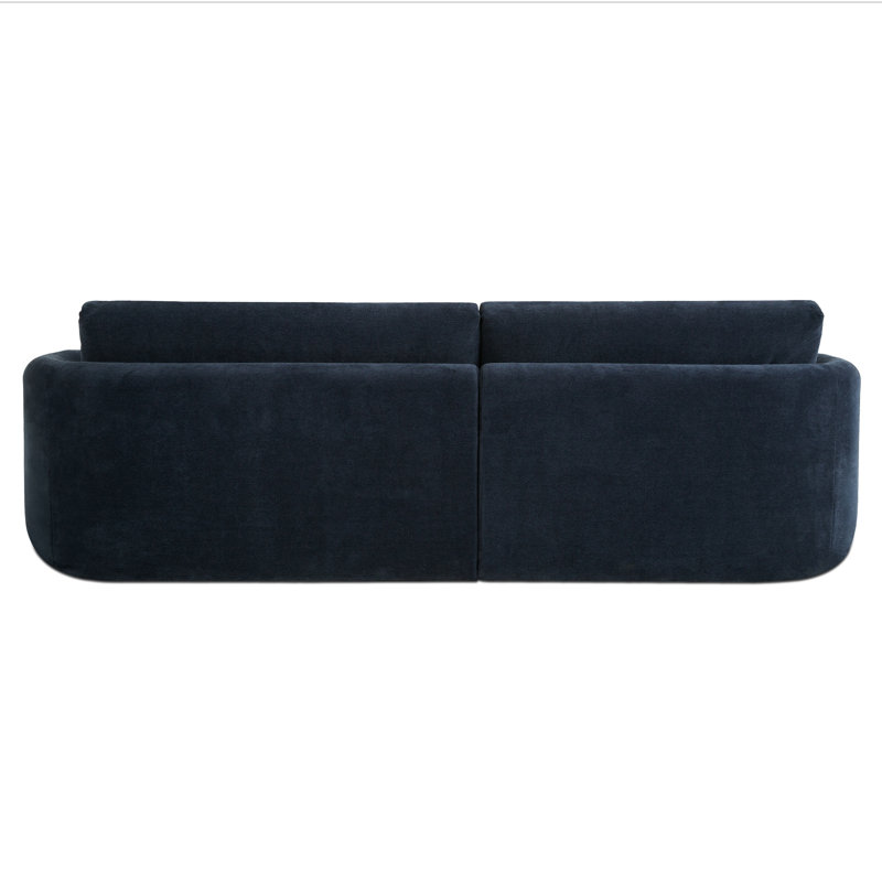 Emmy Sectional Ginger Left, Dark Blue Polyester, Right Hand Facing