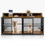 Grande cage pour chien de style mobilier avec cloison-870749839