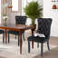 Chaises de salle à manger capitonnées en velours à oreilles-880669741-880669739
