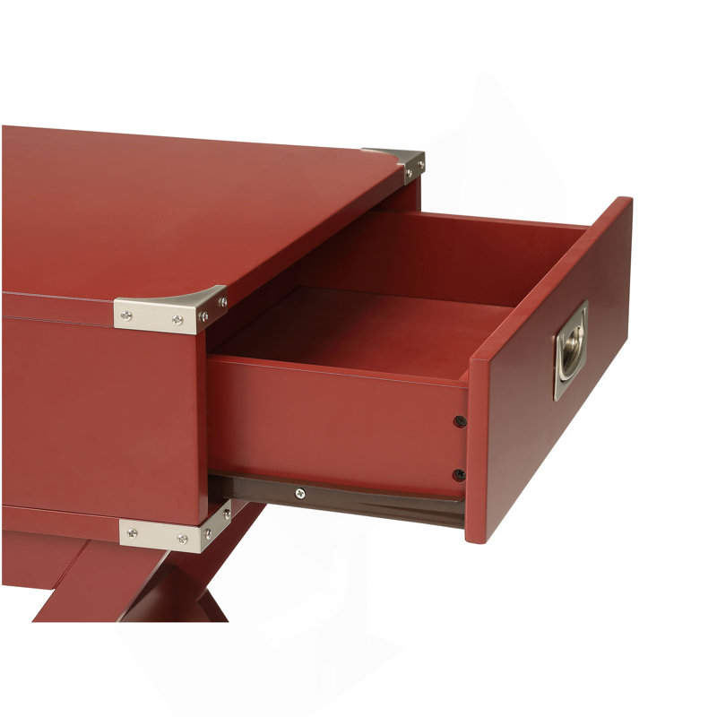 Babs Red Finish Accent Table
