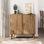 Buffet en bois Conrad avec rangement et tablettes réglables Conrad