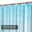 Rideau de douche bleu imperméable, rideaux de douche pour la salle de bain avec 12 crochets-129432925
