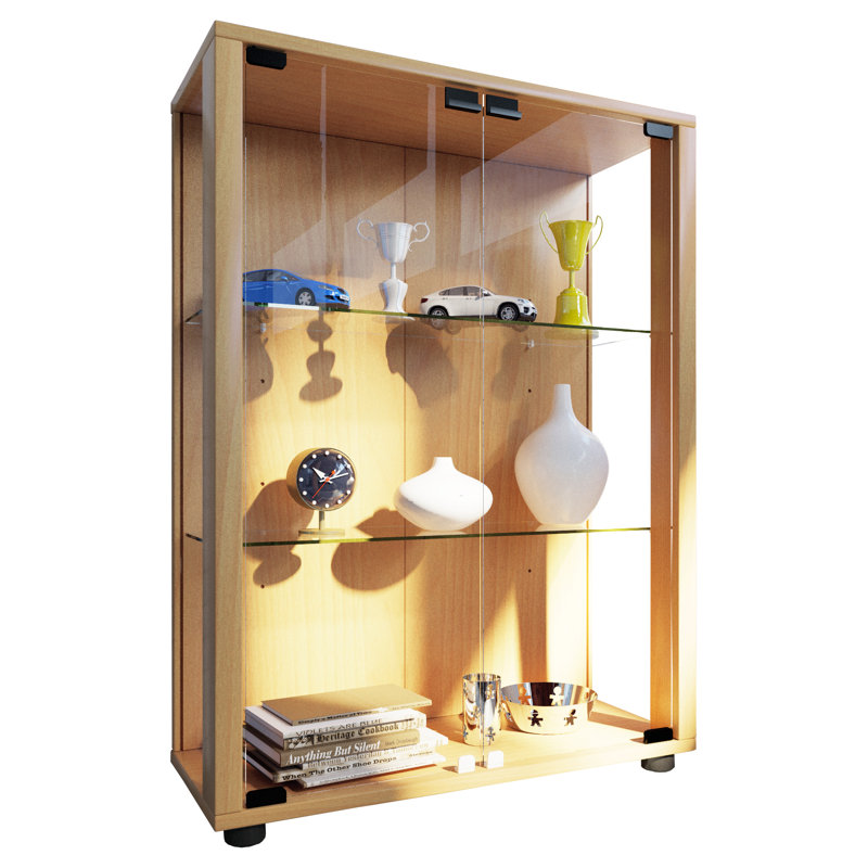 Fratessa Display Cabinet, Light Brown, No