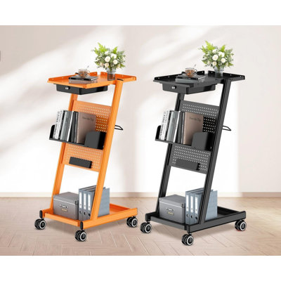 Hairdresser Utility Cart Salon Trolley With Pegboard
