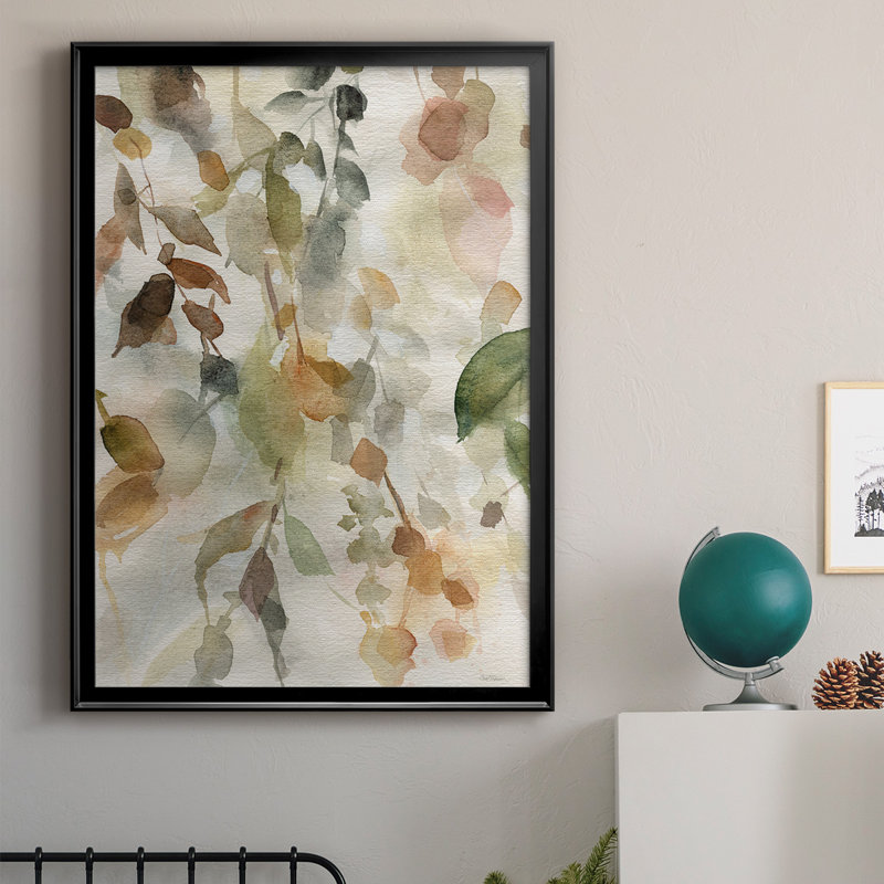 Cascading Nature II, reproduction encadrée de qualité supérieure - prête à être accrochée, H 42,5 po x l 30,5 po, Noir