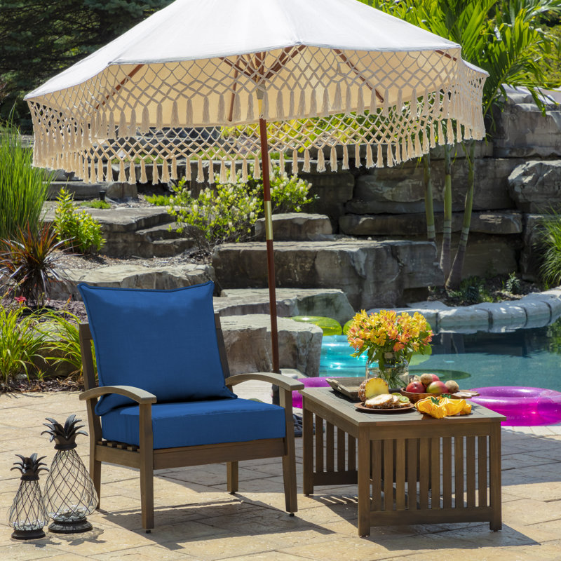 ARDEN Outdoor Chaise Lounge 3.5" Cushion, Dark Blue