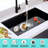1 PCS Silicone Kitchen Sink Protector Mat, Non-Slip Folding Sink Liner With Drain Holes, DIY Cuttable Farmhouse Sink Mat For Stainless Steel Porcelain Sink