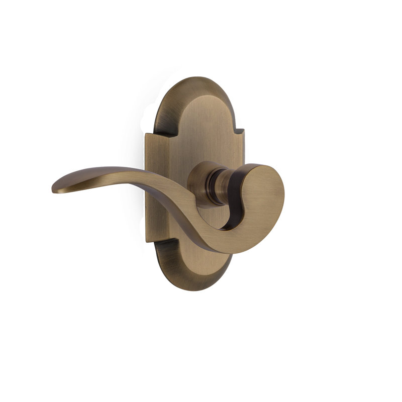 Cottage Plate Privacy (Bed & Bath) with Manor Lever, Left, 2.75", Antique Brass