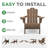 Ayanda HDPE Folding Adirondack Chair With Dual Cup Holder(Set Of 2)-603688847