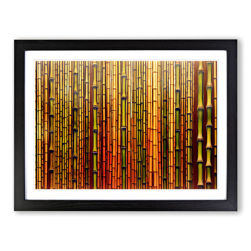 Admirable Bamboo Forest - Framed Print, 46cm H x 64cm W x 2cm D, Black