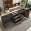 Bureau modulaire moderne avec tiroirs et armoires de rangement cachés
