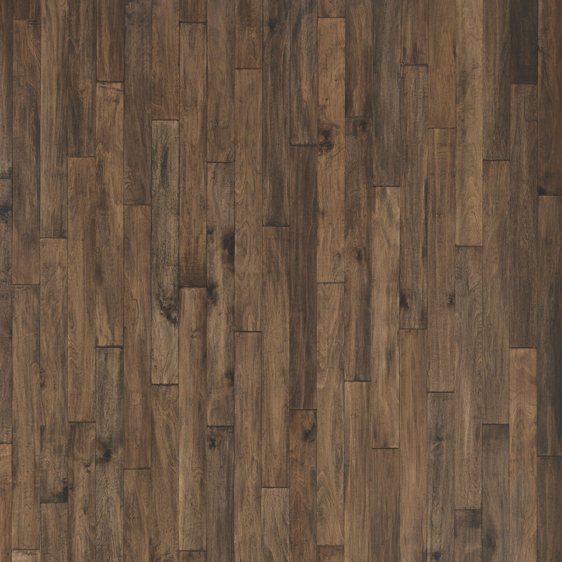 Parquet massif en bois de teck blanc de 5 po Cordova Collection, Fauve