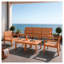 Allenport 5 Patio Conversation - 3, 2 chaises, tables basses, rouille, polypropylène, imperméable, facile à assembler, espace intérieur / extérieur de conception emboîtable avec chaises et structure, polypropylène-121264517