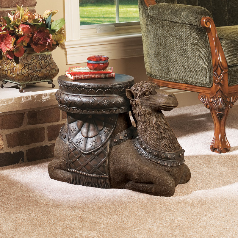 Kasbah Camel Sculptural Stone Side Table