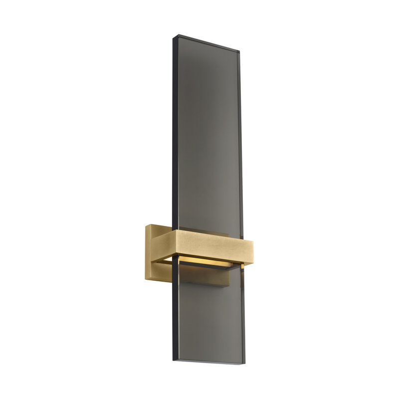 Flyta 1 - Light LED Flush Mounted Sconce, Transparent Smoke
