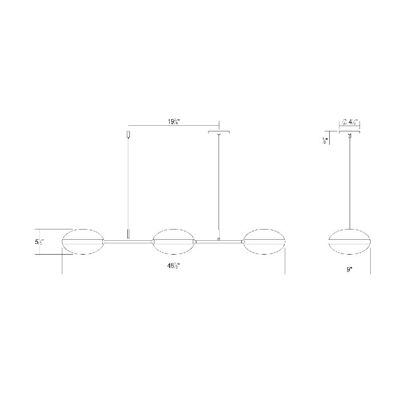 Pillow 3 - Light LED Shaded Pendant, Silver