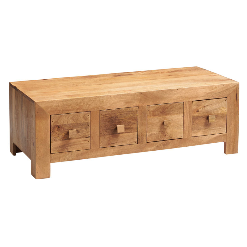 Adeliza Solid Wood Four Leg Coffee Table