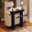 Console 63 po de style campagnard industriel pour entrée - grain de bois noir
