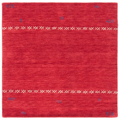 Santiago Red Handmade Wool Geometric Rug