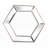 20" x 18" Hexagon Wall Mirror