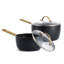 GreenPan Reserve Black Healthy Ceramic Nonstick Saucepan Set with Lids, 1.5qt and 3qt