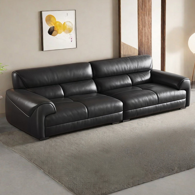 Canapé simple moderne de style rétro, H 32,28 po x l 122 po x P 39,37 po, 4