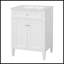 Meuble-lavabo de 24 po avec portes à fermeture en douceur, tiroir rabattable et rangement pour un rangement efficace