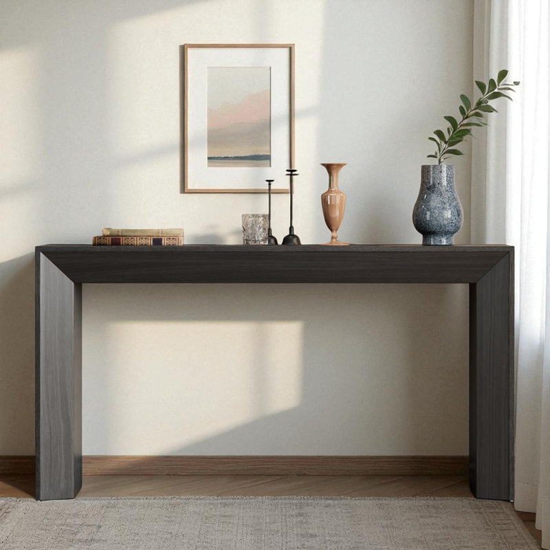 59.03" Console Table, Black, Black