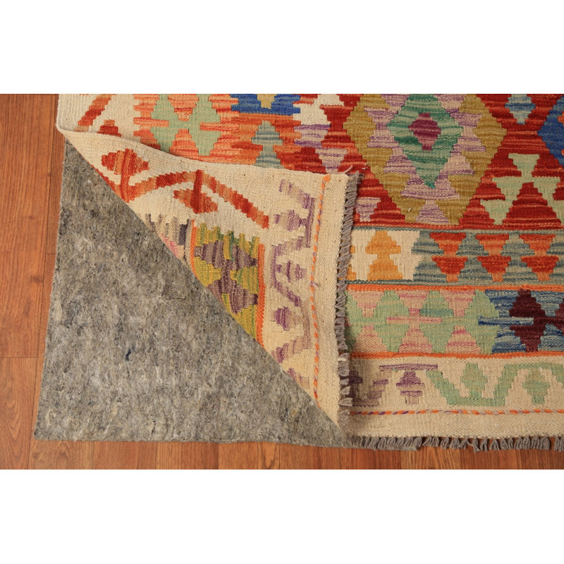 All-Over Wool Trellis Kilim Oriental Area Rug 8x10