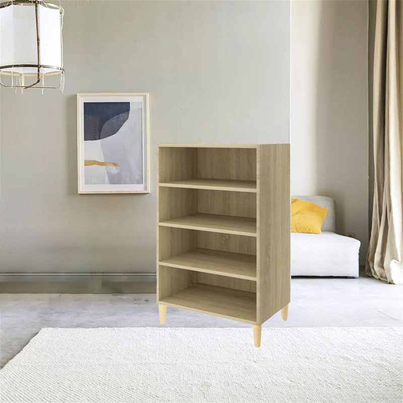 Gjergji Four Leg Square Side Table, Sonoma Oak