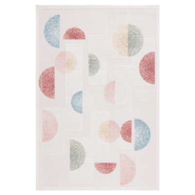 Tapis d'intérieur / extérieur à motif géométrique Dabir