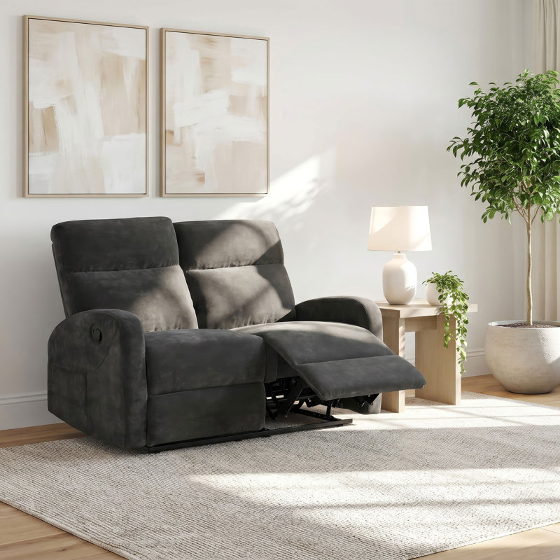 Causeuse inclinable Camecia, Gris anthracite