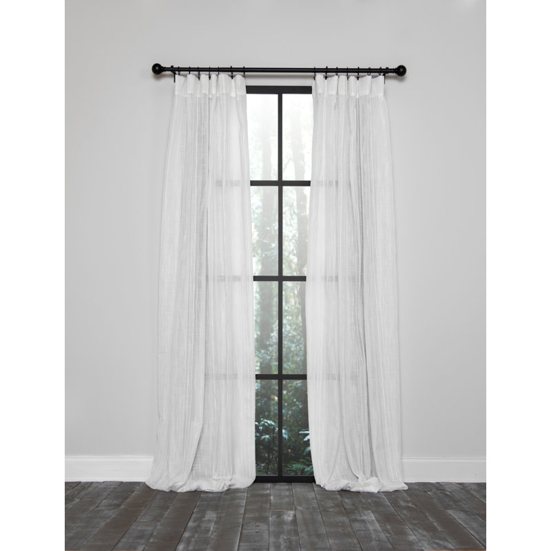 Belandina Semi Sheer Curtain Single Panel, 54" x 84", Natural