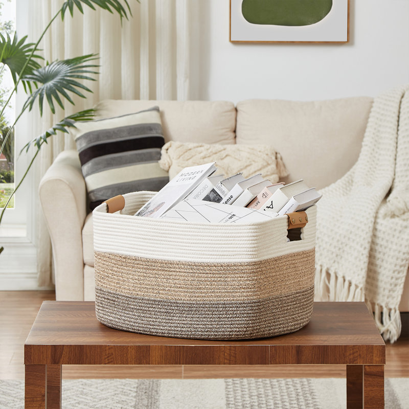 Panier à linge en tissu avec poignées Anchie