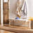 Kazbah Woven Leather Solid Wood Bench-1706685976