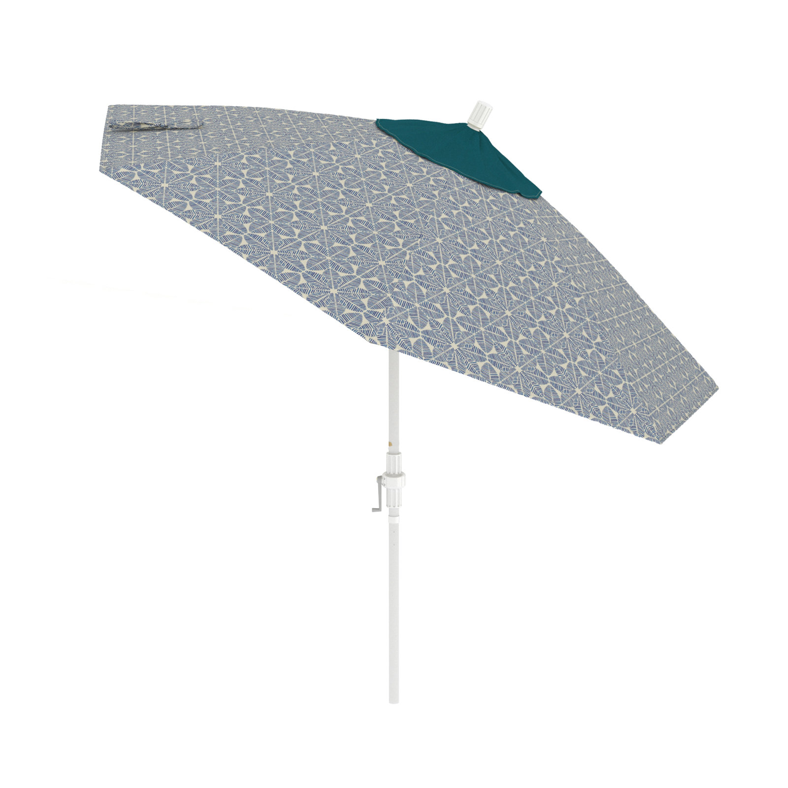 Santana 108'' Outdoor Umbrella, Palmetto Azure - Pacifica Premium