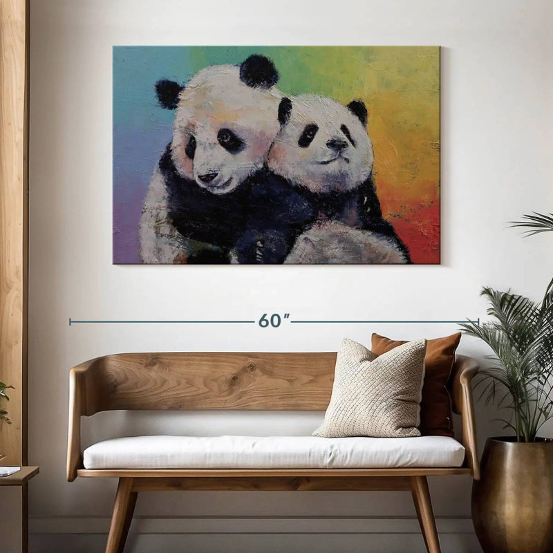 Brampt Panda Hugs, 32" H x 48" W