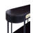 Bhargavi Oval Transitional Sofa Table with Wood Top and Black Metal Legs