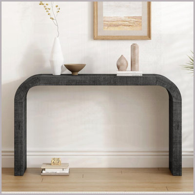 Table basse en placage de bois rustique de Mirod
