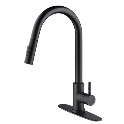 Matte Black Stainless Steel Touch Kitchen Faucet With Pull Down . 360 Rotatable Nozzle For Comprehensive Sink Cleaning. Corrosion And Rust- Surface. Simple Handle To Manage Water Temperature Flow