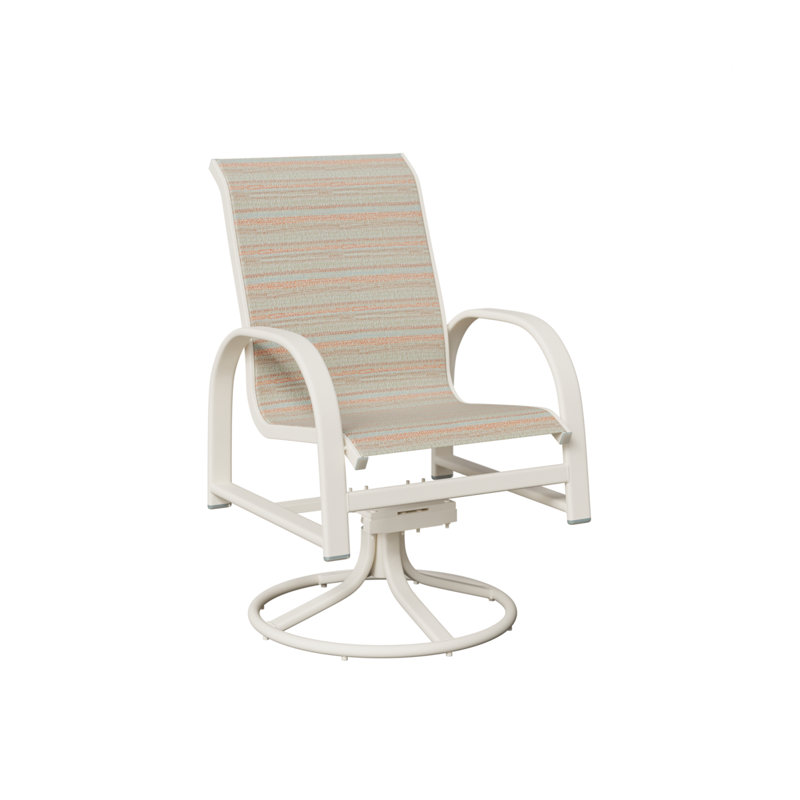 Chaise berçante berçante pivotante Berlin Gardens, Echo opale, Blanc mat