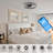 Indoor Bedroom Flush Mount Ceiling Fan with Light, LED Bladeless Ceiling Fan with Remote Control and Light Kit Include, Ideal For Low Ceilings-324309357