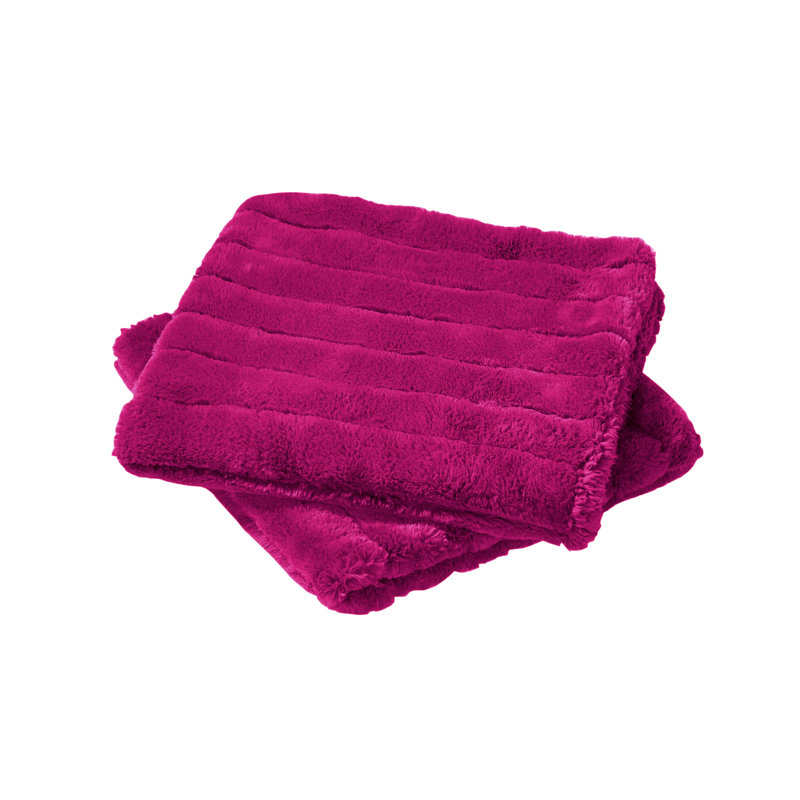 Super Mink Polyester Zip Pillow Cover, Fuchsia Rose