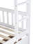 Lit superposé double en bois d'hévéa double avec 2 tiroirs, convertible en 2 lits doubles, lit superposé double avec échelle et garde-corps de sécurité-624685671