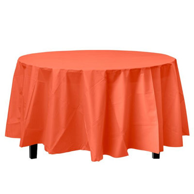 Nicole Fantini Plastic Disposable Round Tablecloth 84"