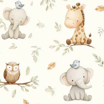 Papier peint animaux ludiques