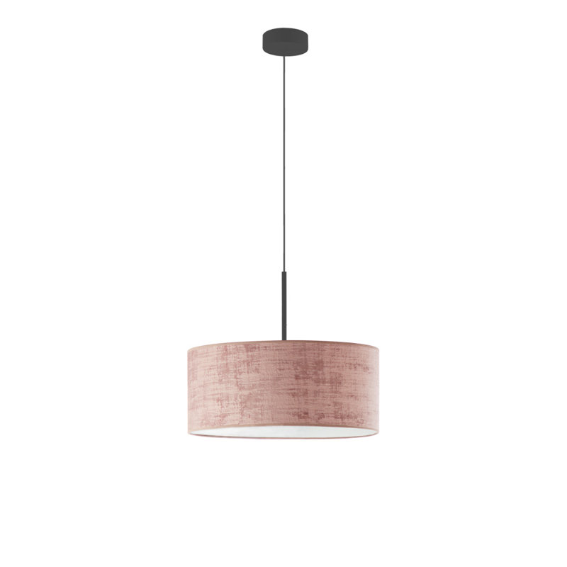 SINTRA VELUR FI 40 CM - Light Drum Pendant, Black/White, Pink