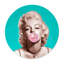 Bubblegum Marilyn Print by N Perez-39344927-39344932