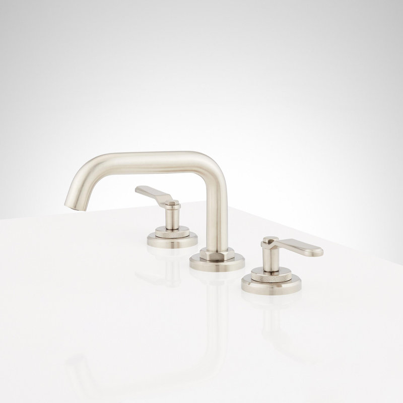 Gunther 1.2 GPM Widespread Bathroom Faucet, Brushed Nickel